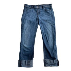 Citizens of Humanity Dani Cropped Straight Leg Jean Blue Size 30 cuffed denim